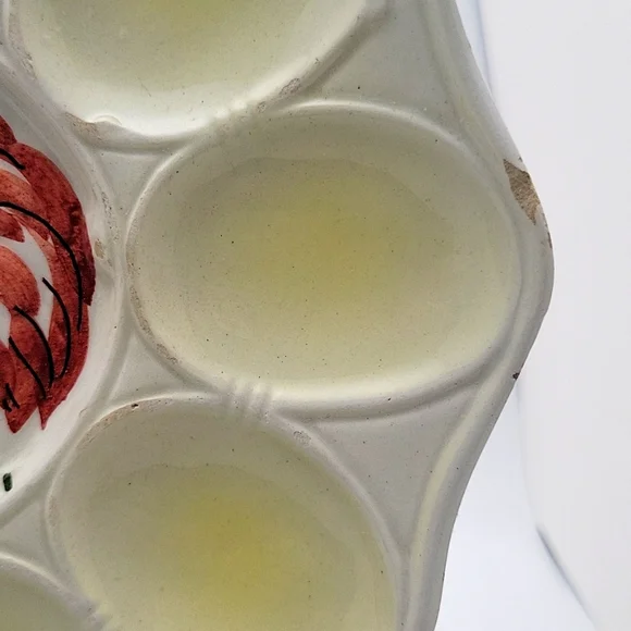 VTG Italian Rooster Deviled Egg Platter - Picture 4 of 6